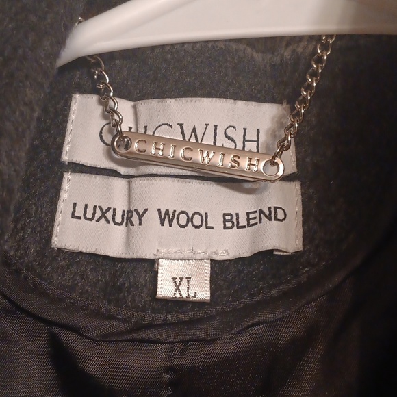 Chicwish Plaid Wool Blend Coat Size XL - Picture 6 of 11